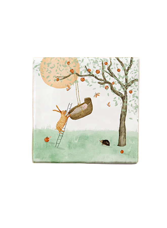 Tegeltje haasje appelboom