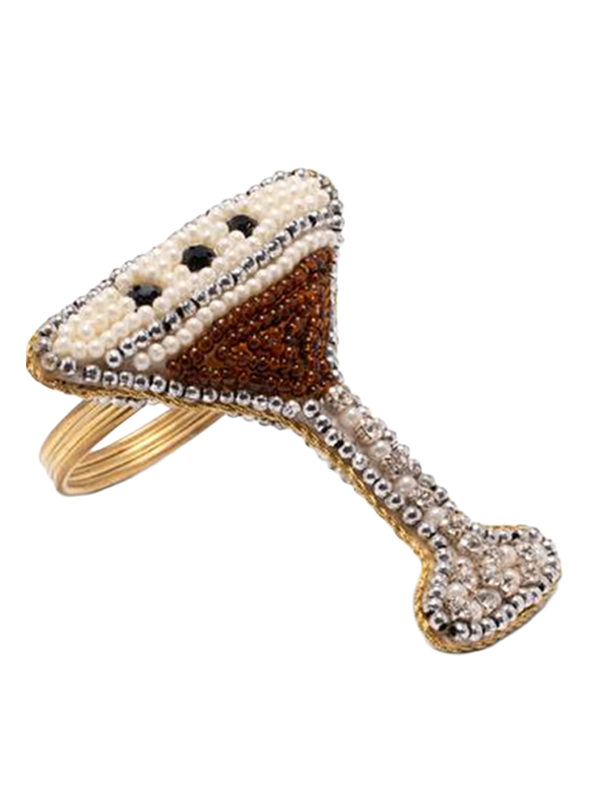 Napkin ring espresso martini brown H7cm Vondels