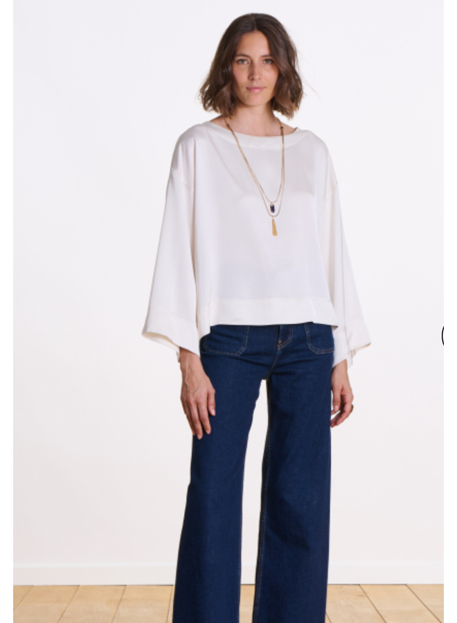 ELTON Top Off White La Fee Maraboutee