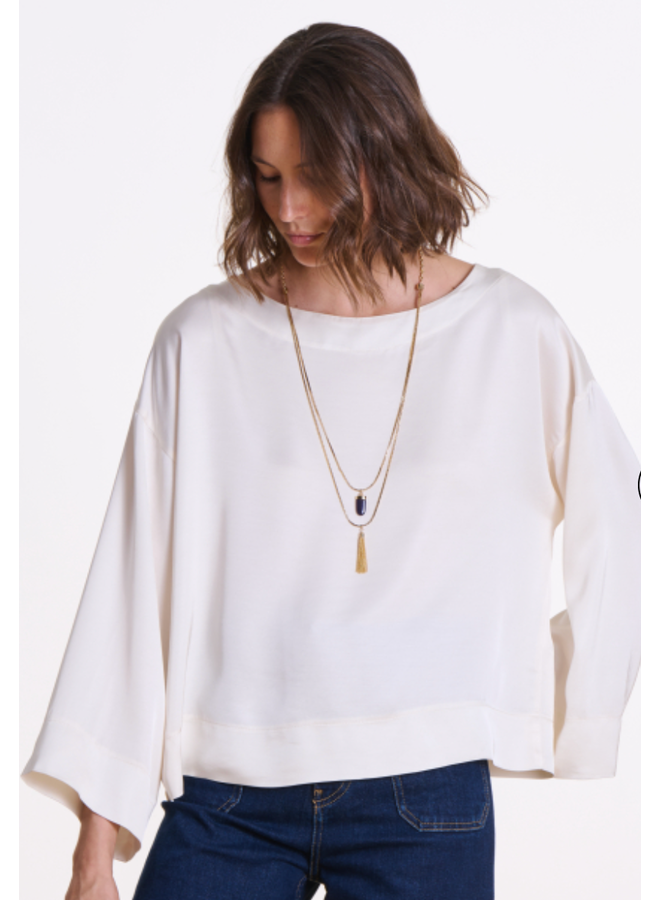 ELTON Top Off White La Fee Maraboutee