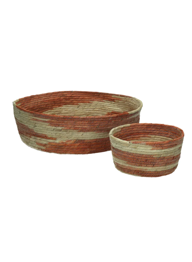 SWIRL - set/2 manden - jute - DIA 15/32 x H 8/10 cm