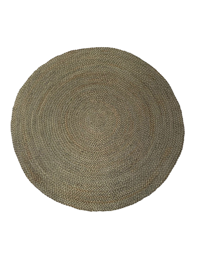 Jute vloerkleed olijfgroen  120 cm