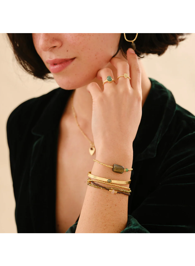 Balanced Rose Quartz Labradorite Bracelet GC A Beautiful Story