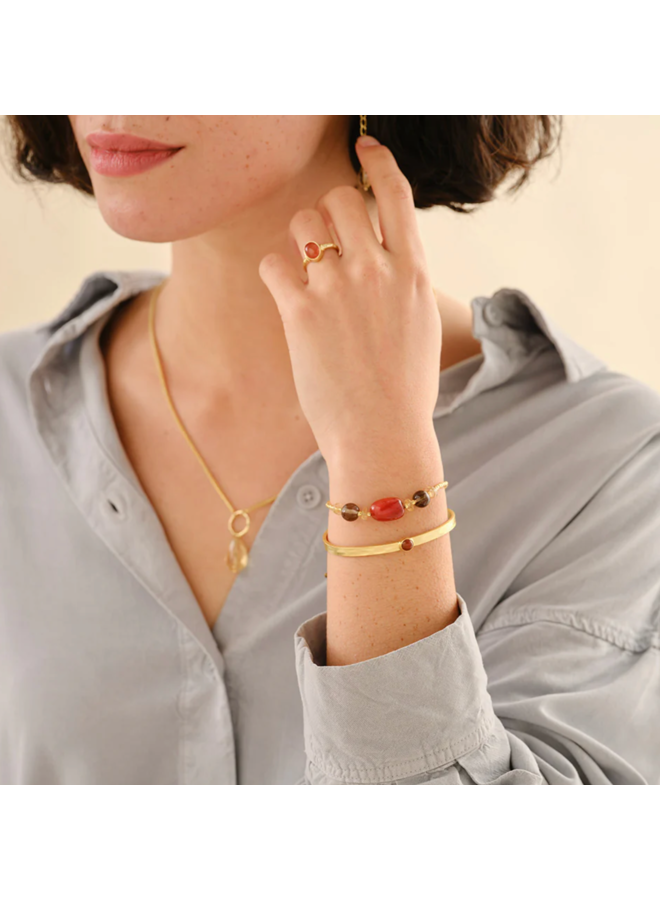 Excited Carnelian Smokey Quartz Citrine Bracelet A Beautiful Story