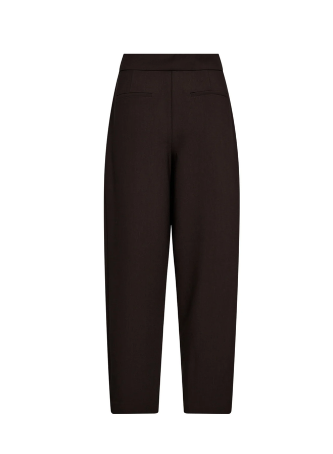 Co'Couture Vola Carrot Pleat LL Pant Dark Brown