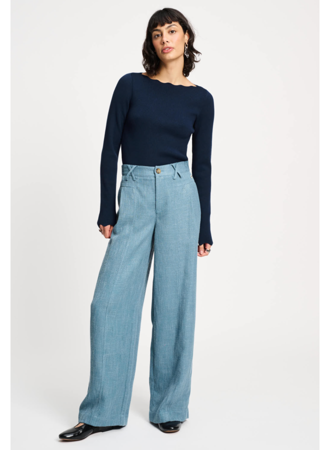 PANTS Bouclé Dawn Blue Pom Amsterdam