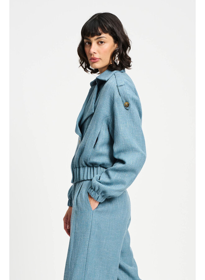 Jacket Boucle Dawn Blue Pom Amsterdam