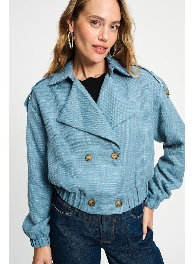 Jacket Boucle Dawn Blue Pom Amsterdam