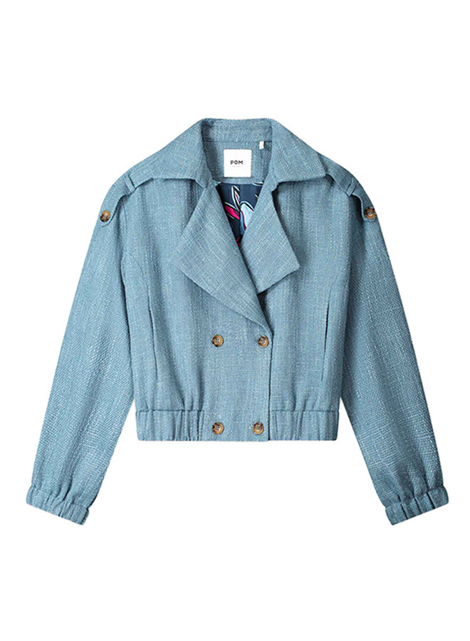 Jacket Boucle Dawn Blue Pom Amsterdam