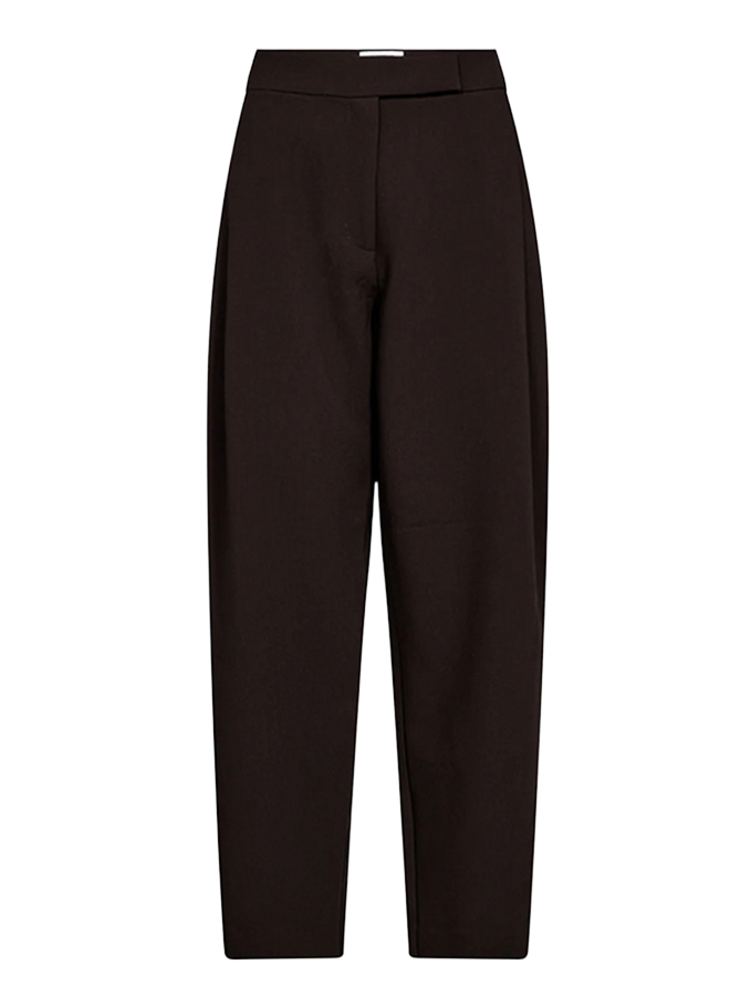 Co'Couture Vola Carrot Pleat LL Pant Dark Brown