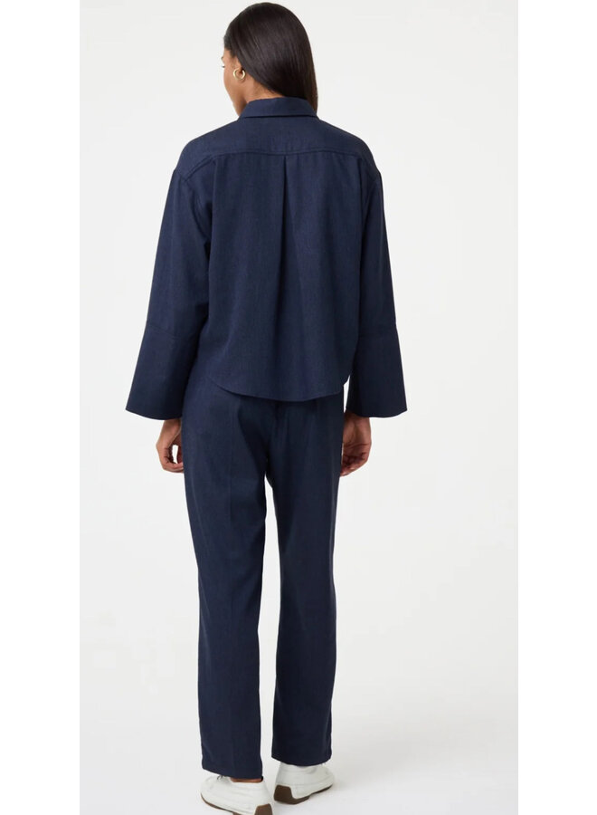 Cara Blouse  Night Blue Knit-Ted