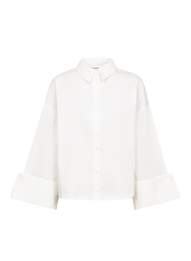 HinaCC Wide Cuff Shirt White Co'Couture