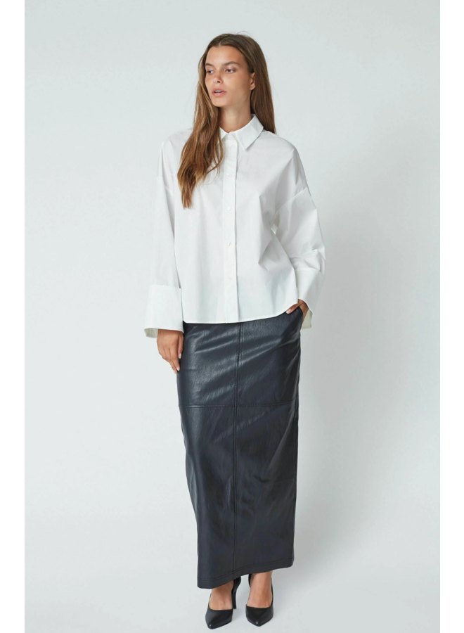HinaCC Wide Cuff Shirt White Co'Couture