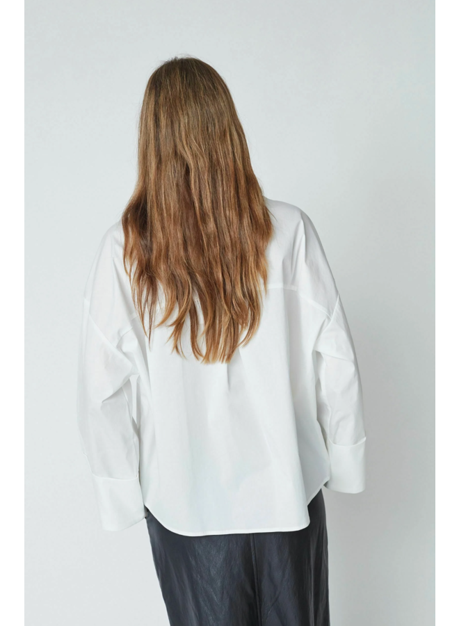 HinaCC Wide Cuff Shirt White Co'Couture