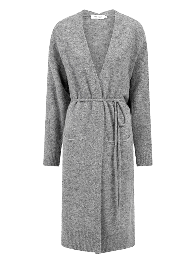 Holly Cardigan Mid Grey Knit-Ted