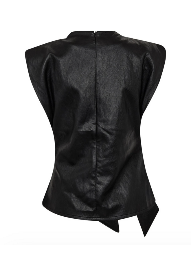 Co'Couture GittCC Pleat Top Black