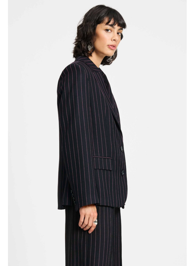BLAZER Noir Striped Pom Amsterdam