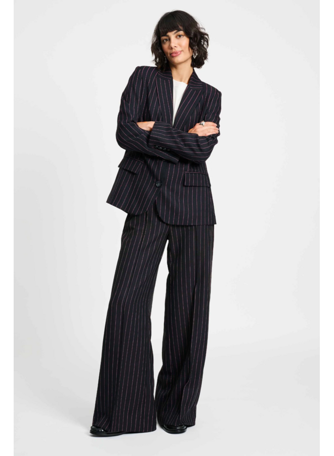 BLAZER Noir Striped Pom Amsterdam