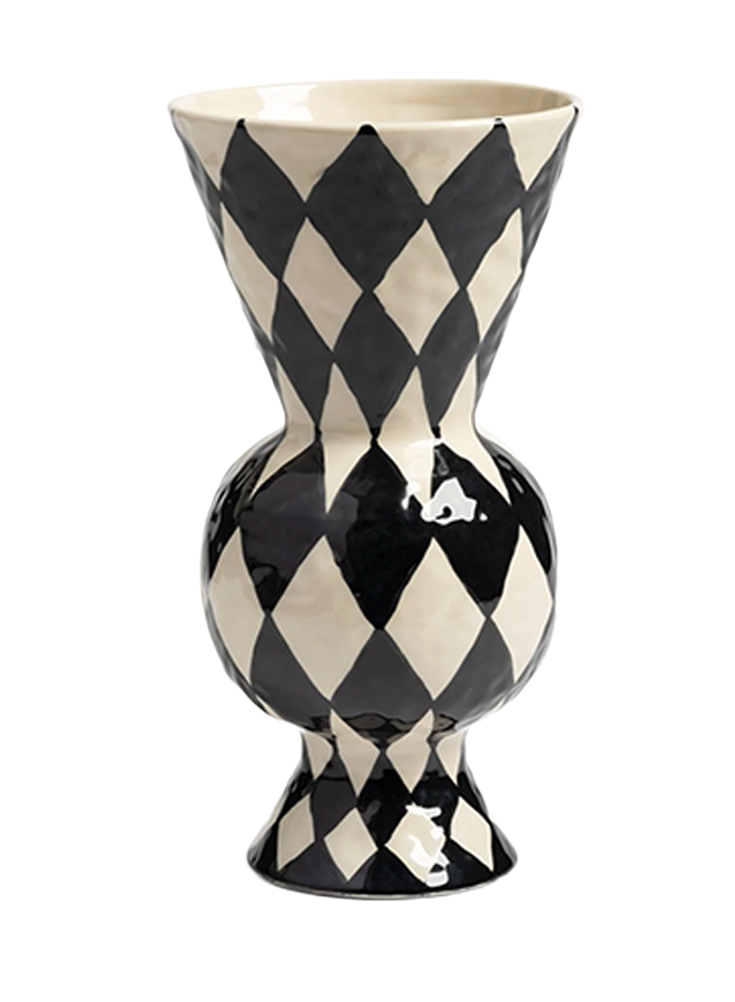 Vase rhombic black & Klevering