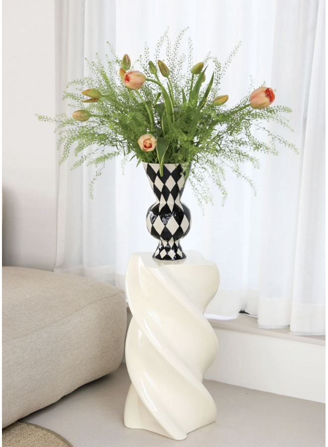 Vase rhombic black & Klevering