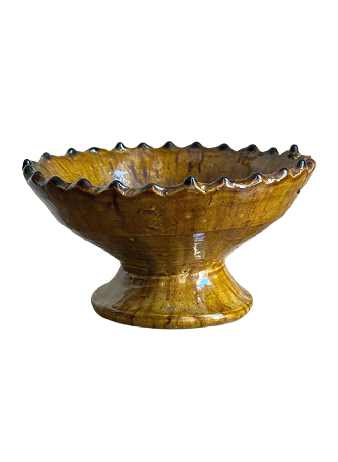 Tamegroute saladbowl foot, mustard