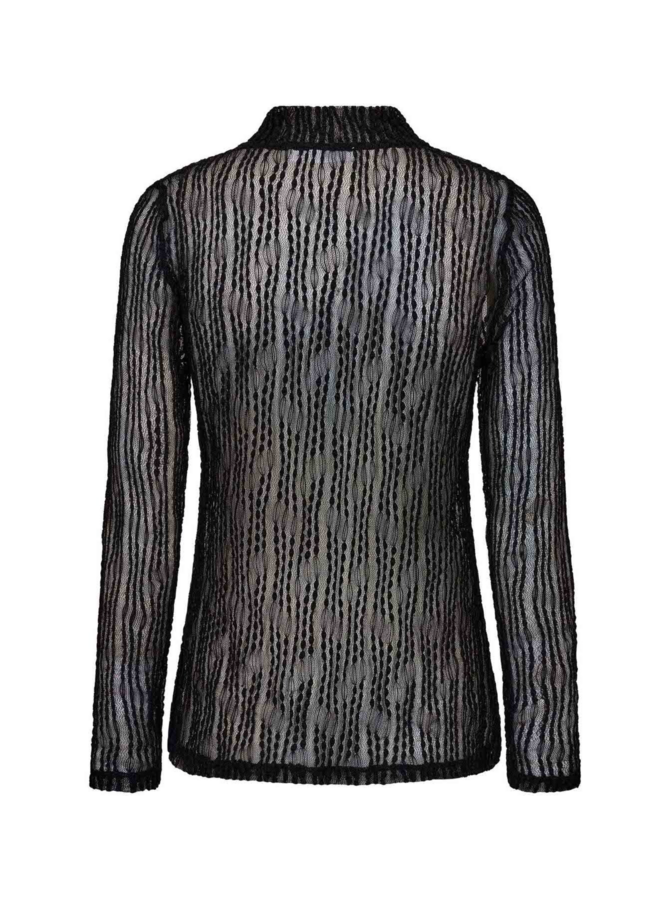 BarbCC Turtleneck Blouse Black Co'Couture