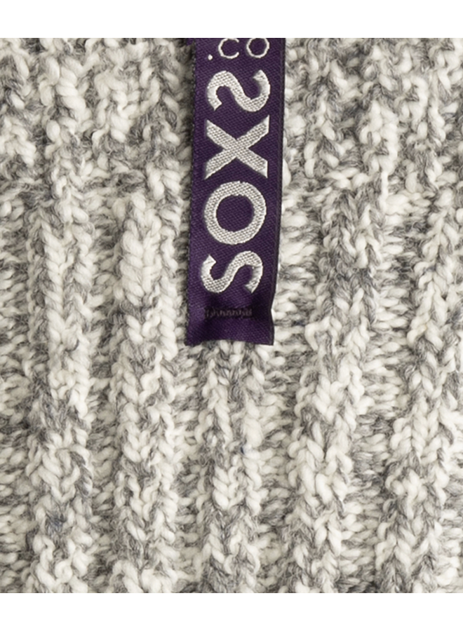 SOX3831 Originals, antislip, medium, grijze wol, imperial purple