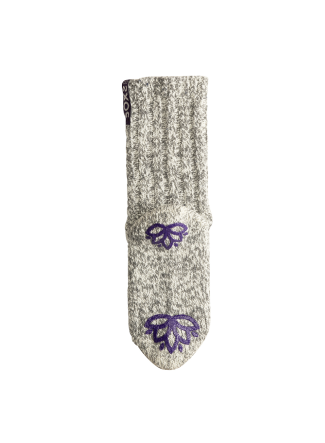 SOX3831 Originals, antislip, medium, grijze wol, imperial purple