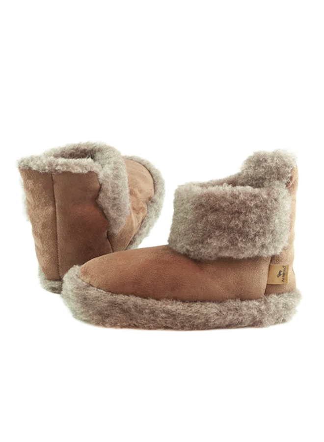 Alwero sloffen Aggy Lichtbruin Velours