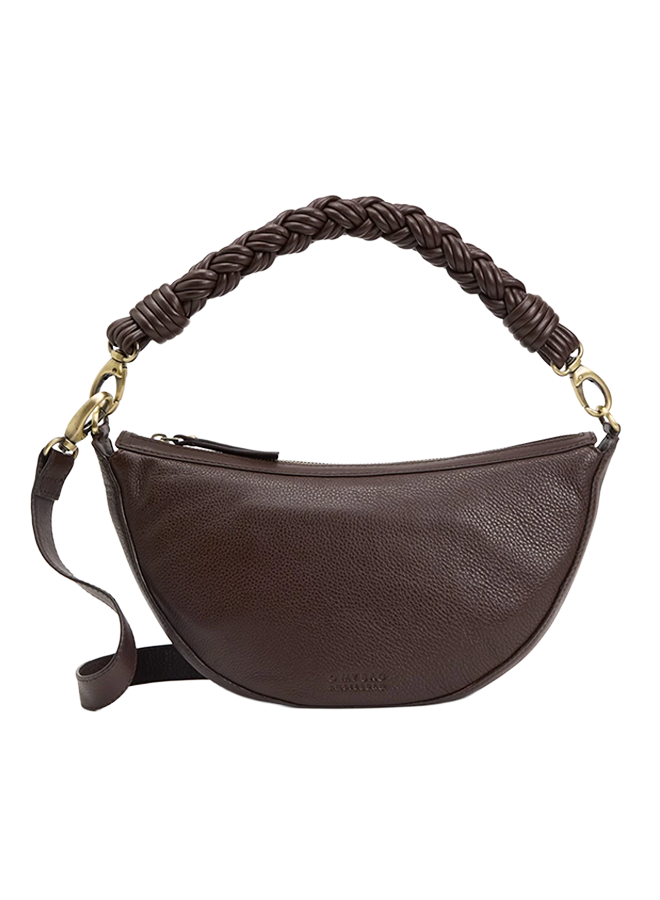 O My Bag Leo Twisted Handle Chocolat Soft Grain