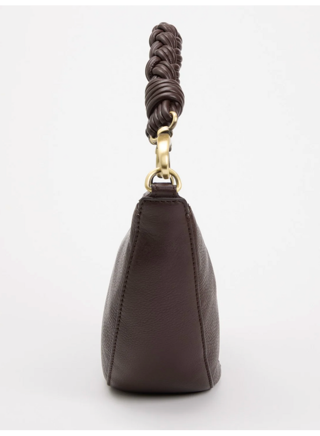 O My Bag Leo Twisted Handle Chocolat Soft Grain