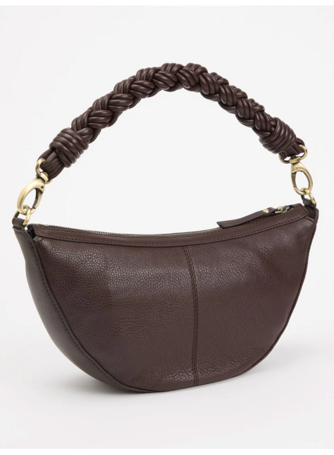 O My Bag Leo Twisted Handle Chocolat Soft Grain