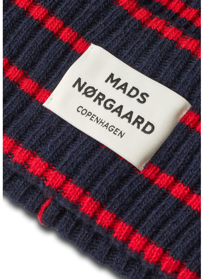 Yota Anju Stripe Beanie Parisian Night/ High Risk Mads Norgaard