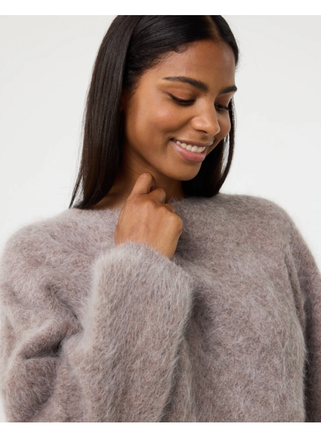 Amalia Pullover Mocca Knit-Ted