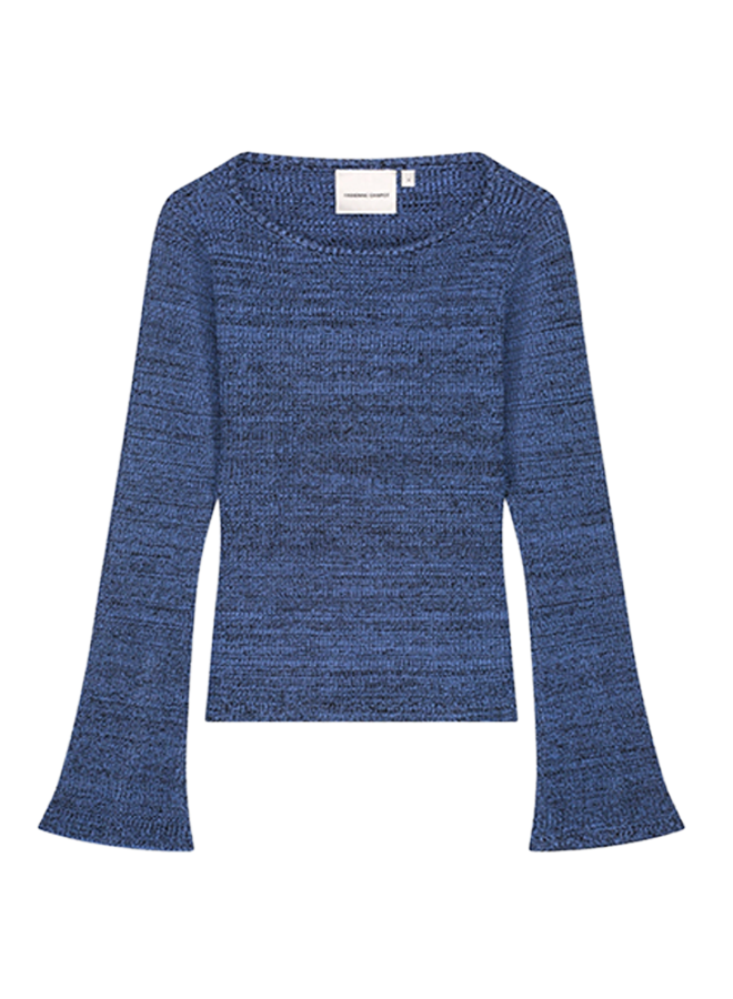 Gaia Pullover French Blue/ Black Fabienne Chapot