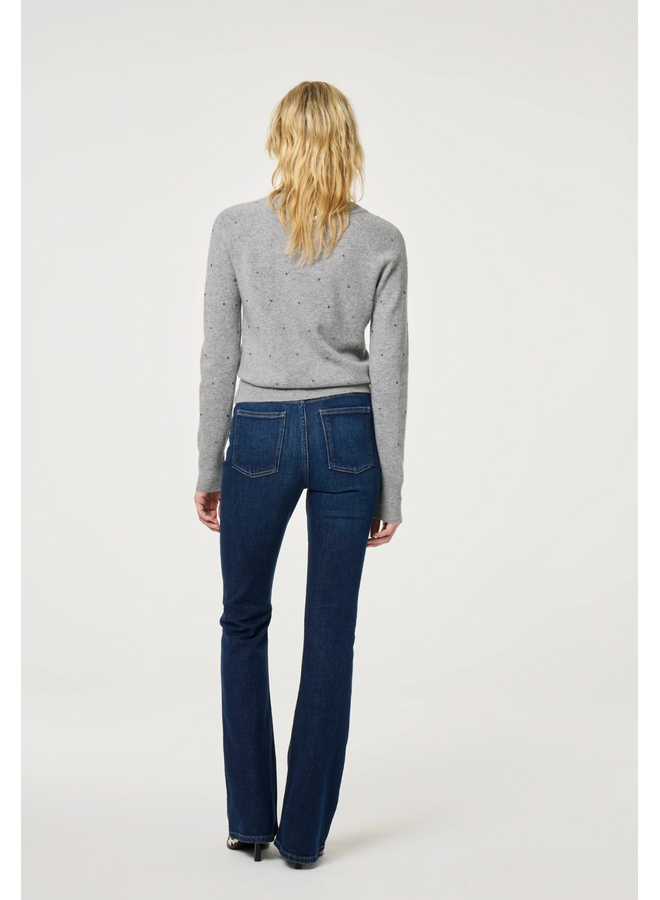 Lidi Rhinestone Pullover Grey Melange Fabienne Chapot