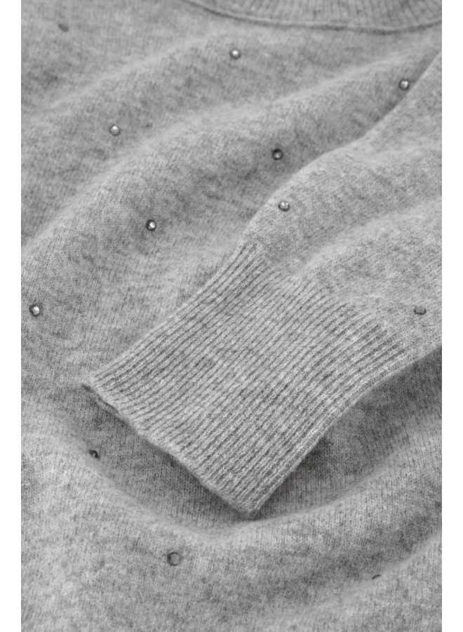 Lidi Rhinestone Pullover Grey Melange Fabienne Chapot