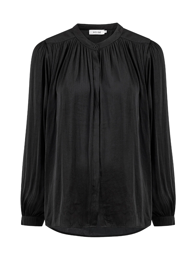 Rubia Blouse Knit-Ted Black