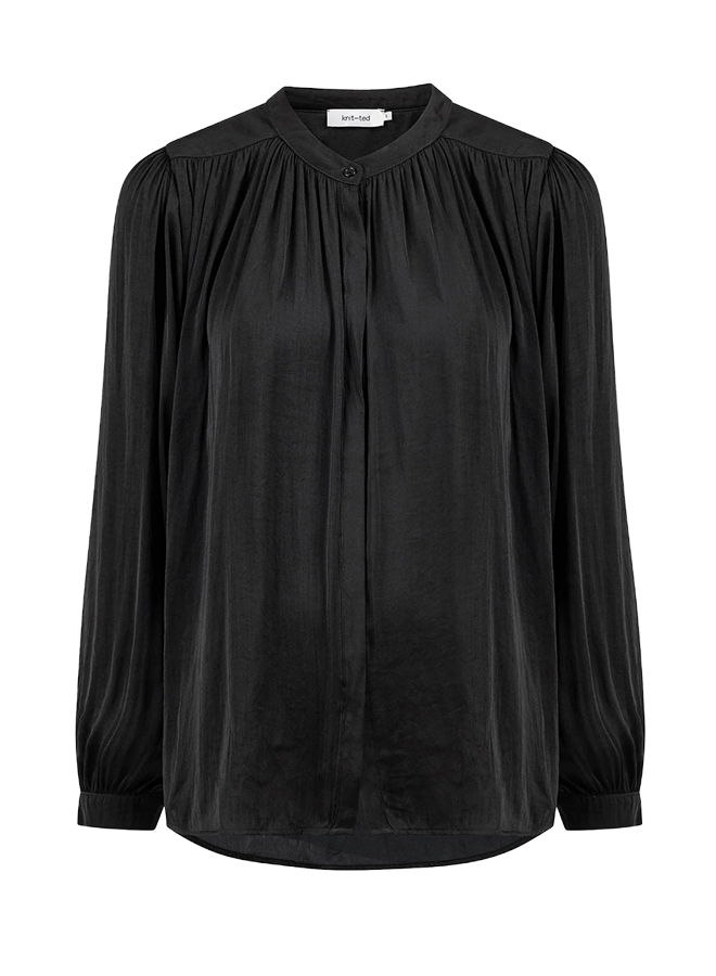 Rubia Blouse Knit-Ted Black