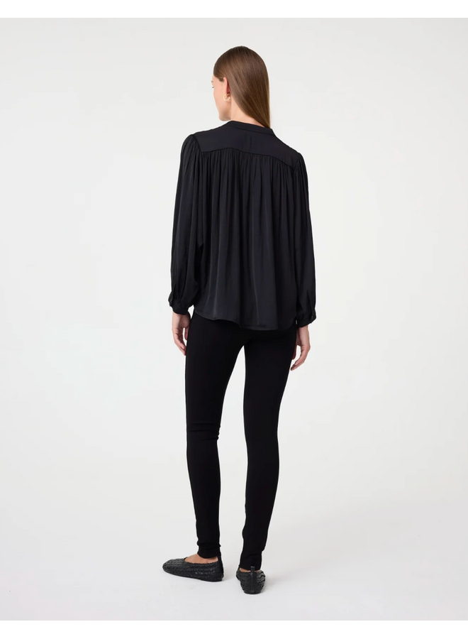Rubia Blouse Knit-Ted Black