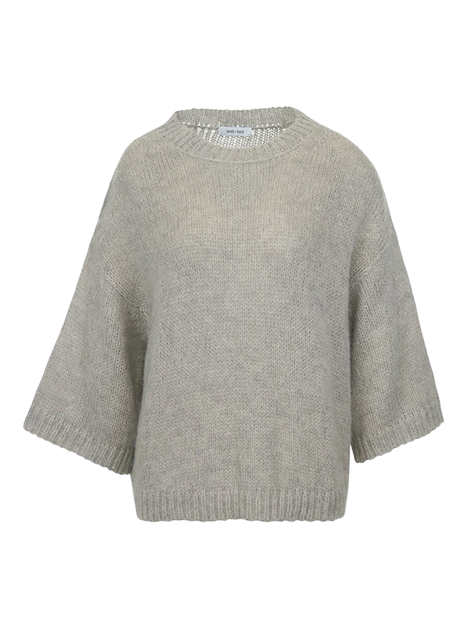 Melany Pullover Greige Knit-Ted