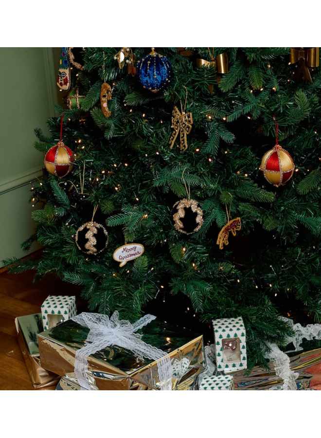 Festive Leopard Ornament  Anna+Nina