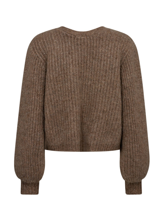 Co'Couture CozyCC Twist Back Knit Mocca