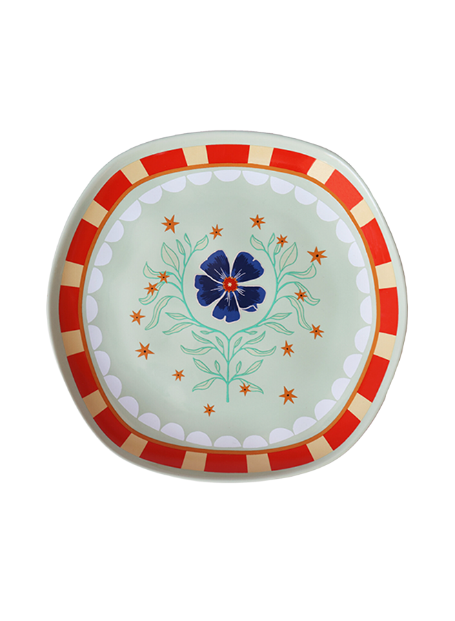 ATLITW Serveerbord Groen met Bloemen