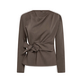 TengaCC Pleat Blouse Walnut Co'Couture