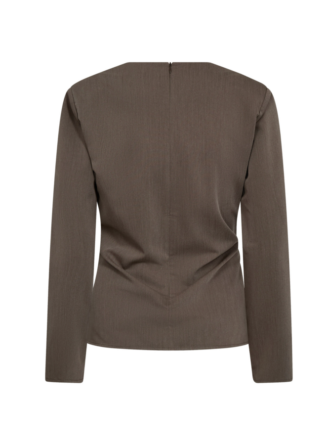 TengaCC Pleat Blouse Walnut Co'Couture