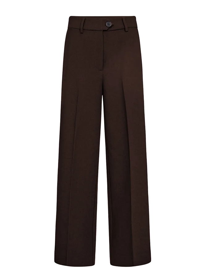 Co'Couture VolaCC Long Wide Pant Dark Brown