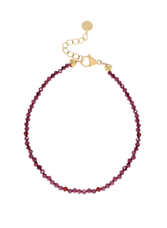 Armbandje met fijne gemstones / aubergine Ellen Beekmans