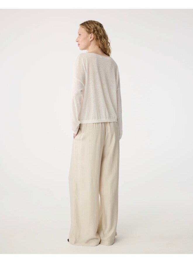 Gill Pullover White Knit-Ted