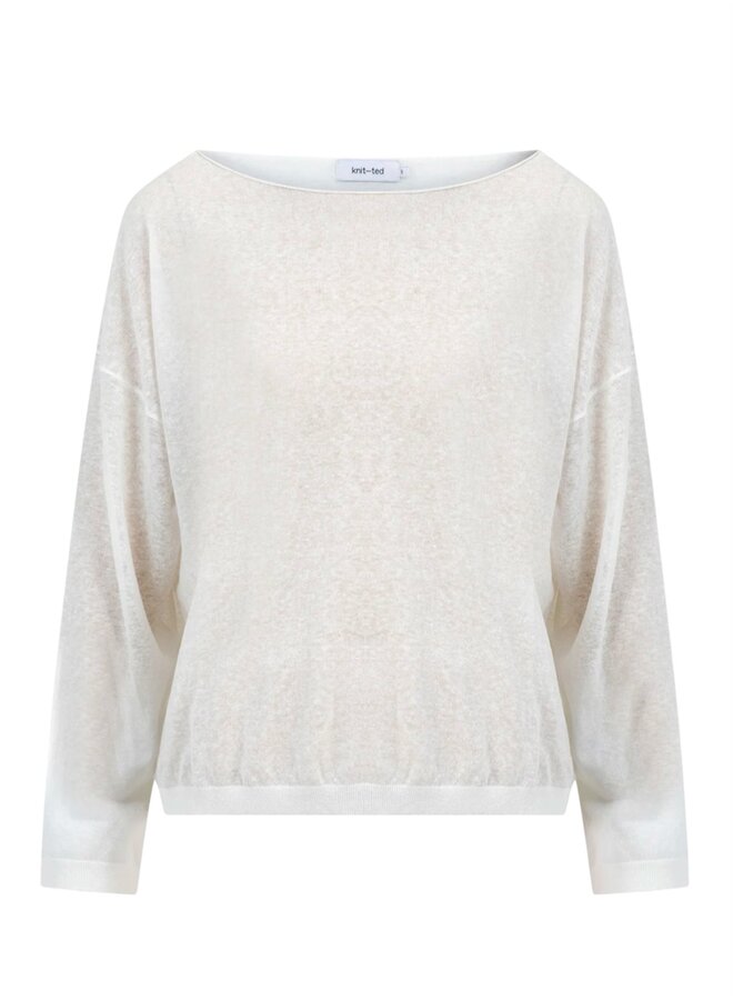 Gill Pullover White Knit-Ted